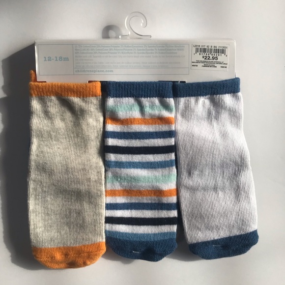 NWT C.Place 12-18m penguins socks 6 pack with nonslip grips - Picture 2 of 6